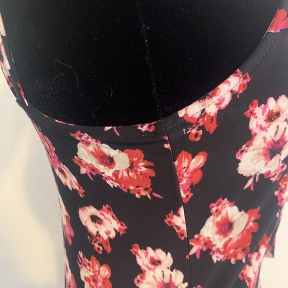 White House Black Market Hot Pink Floral Ruffle Front Tank Top Women's Size XS - Picture 9 of 11